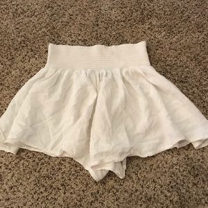 White Flowy Shorts